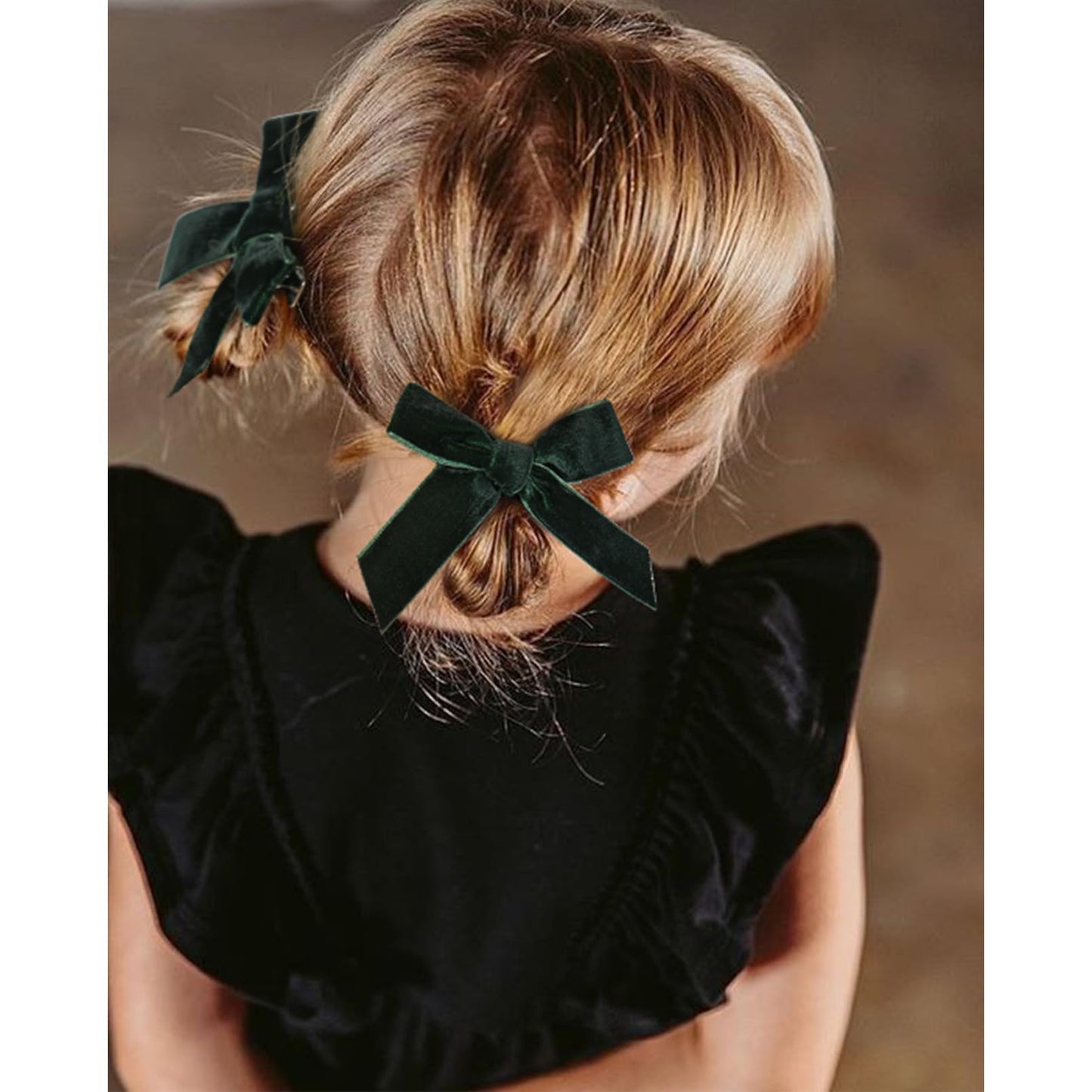 Deeka Dark Green Uniform 15 Pieces Hair Accessories Set - Hair Bows, Hair Clips, Headband, Hair Ties For Little Toddler School G