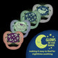 Dr. Brown'S Advantage Glow-In-The-Dark Baby Pacifier, Fully Symmetrical Soother With Soft Silicone Bulb, 0-6M, Bpa Free, Blue Su