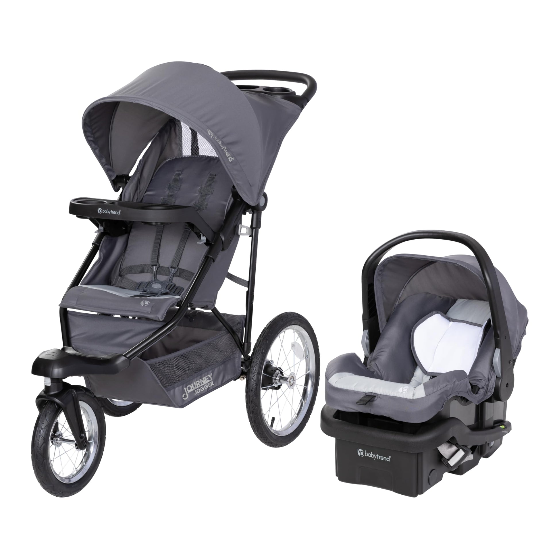 Baby Trend Journey Jogger Travel System with EZ-Lift Infant Car Seat, Stellar Black
