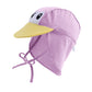 Cuddle Club Baby And Toddler Adjustable Sun Hat | Upf 50+ All-Day Uv Protection For Infant 'S Head & Neck - Penguin Purple M