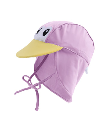 Cuddle Club Baby And Toddler Adjustable Sun Hat | Upf 50+ All-Day Uv Protection For Infant 'S Head & Neck - Penguin Purple M