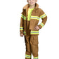 Aeromax Jr. Fire Fighter Bunker Gear, Tan, Size 4/6