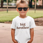 Sanixjoo Big Brother Shirt Toddler Baby Boys Promoted To Big Brother T-Shirt Announcement Short Sleeve Sibling Outfit(White,5-6Y