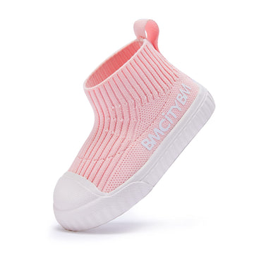 Bmcitybm Baby Walking Shoes First High Top Mesh Boots Boy Girl Walker Infant Sock Sneakers Breathable 6 9 12 16 18 20 24 Months