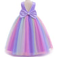 Jup'Elle Baby Girls Dresses With Pearls & Rainbow Color Tulle - Party Wedding Pageant Eastern Flower Girl 2 Years Birthday Dress