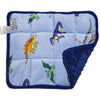Maxtid Weighted Lap Pad Blanket For Kids 5 Lbs - Sleep Plush Travel Size Blue Dinosaur 16'X22' For Boys Gift