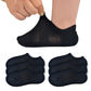 Jormatt 6 Pairs Toddler Little Girls Boys No Show Socks Thin Cotton Soft Anti Slip Low Cut Socks Breathable With Grips, Black M