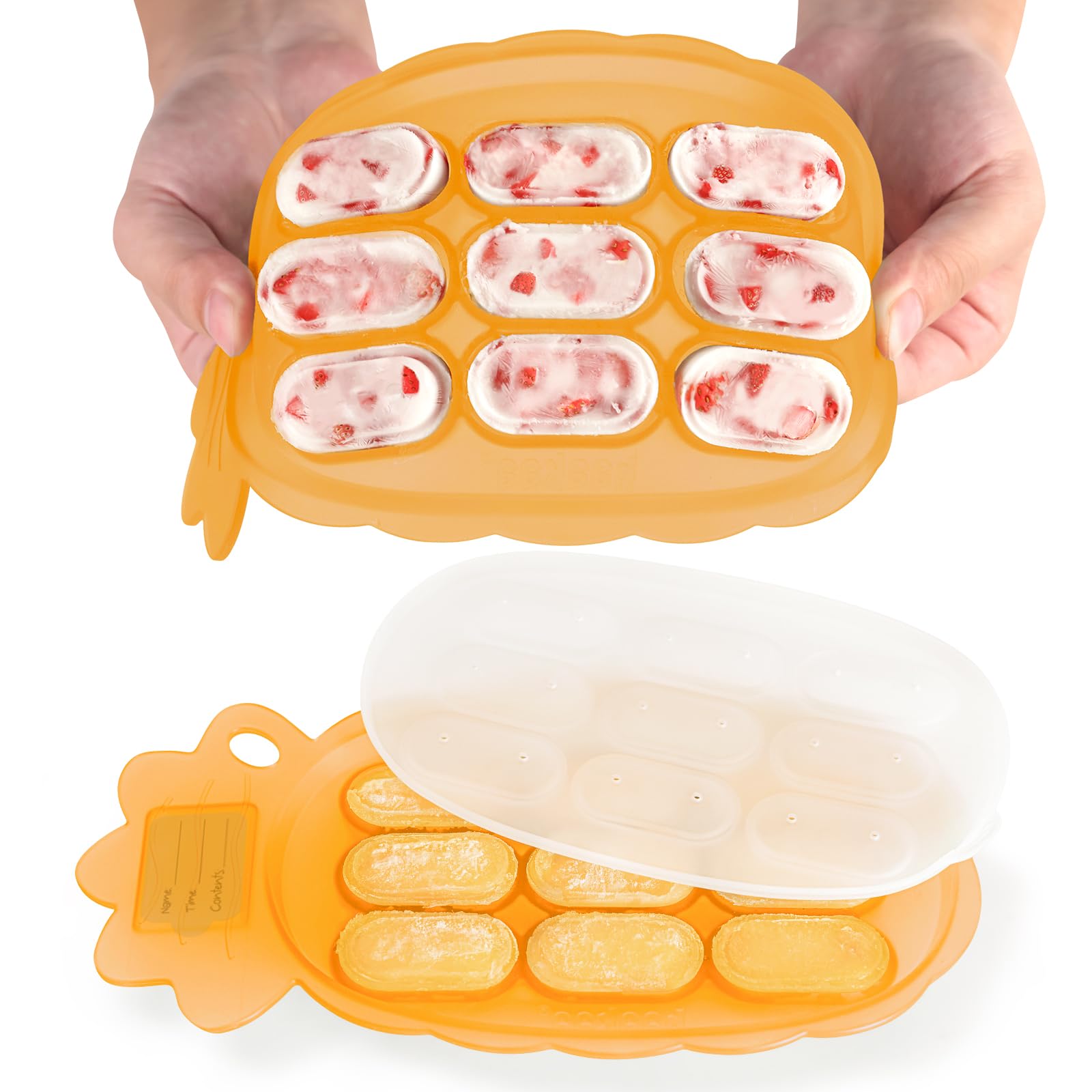haakaa Silicone Nibble Freezer Tray -Breastmilk Teething Popsicle Mold - Baby Fruit Food Feeder Teether Tray - Baby Food Maker -