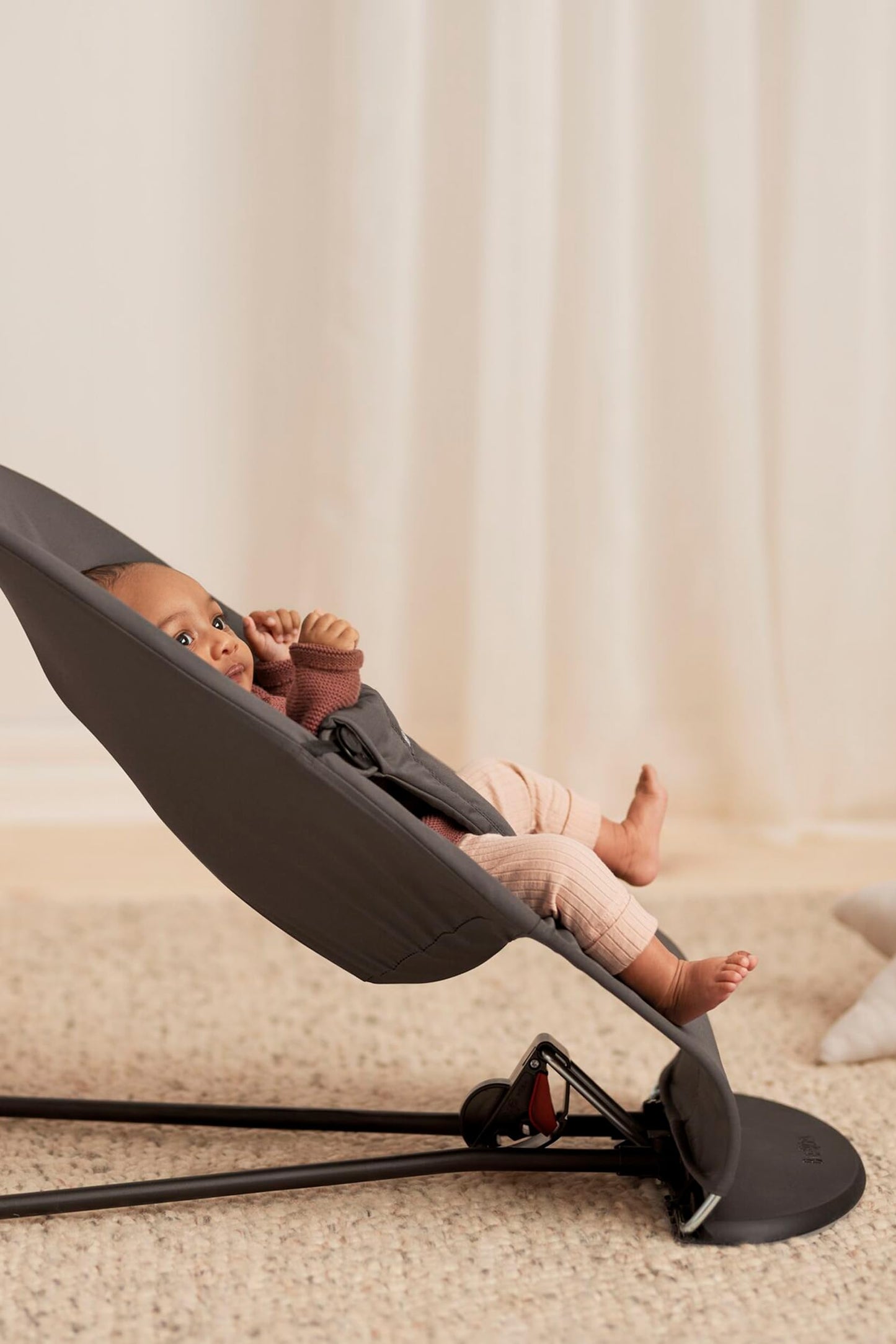 Babybjrn Bouncer Balance Soft, Dark Gray, Woven/Jersey, Tri-Fabric | 2-In-1 Adjustable Baby Bouncer Seat And Toddler Chair, Newb