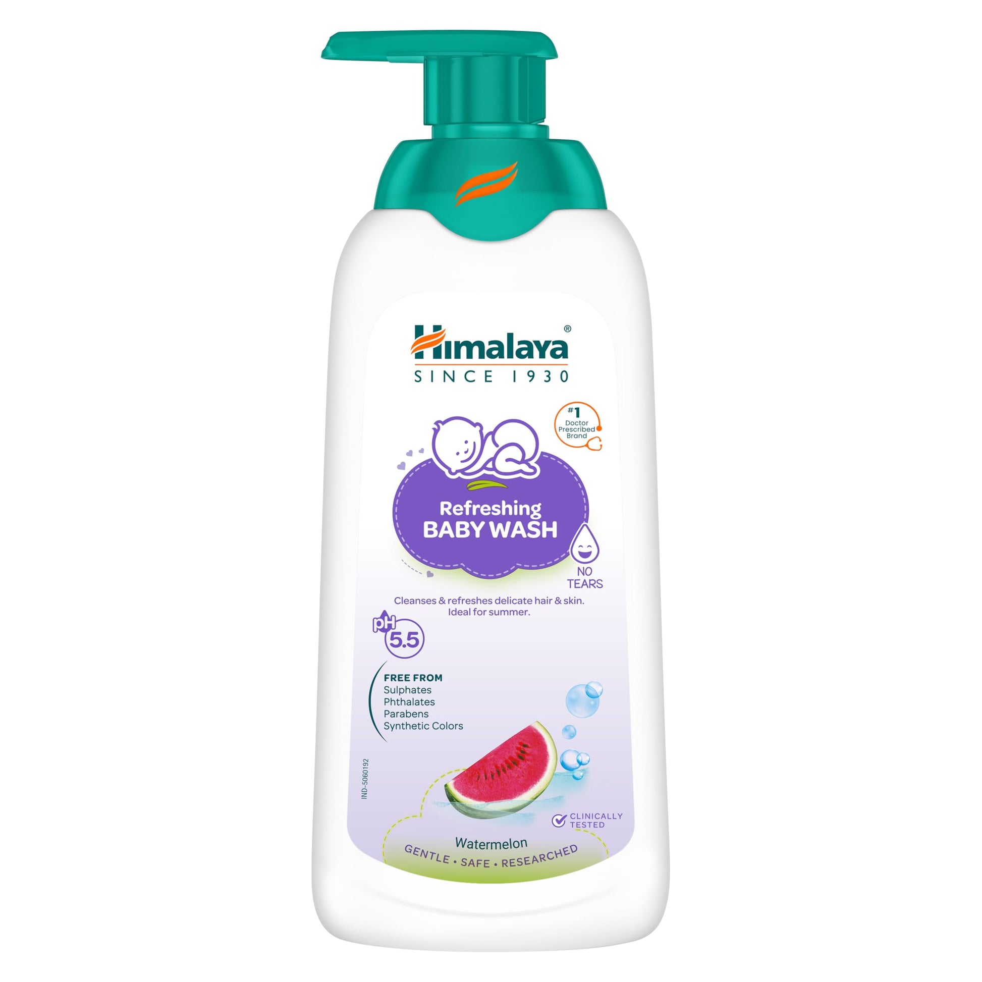 Himalaya Refreshing Baby Wash 400Ml | No Tears Formula |With Watermelon, Neem & Lemon| Keeps BabyS Skin Cool & Fresh
