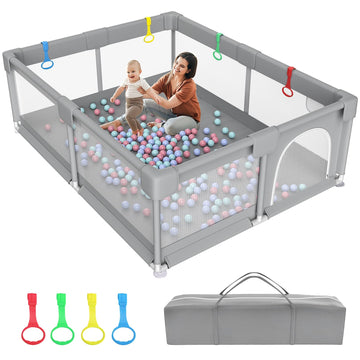 79  71 Extra Large Baby Playpen, Big Playpen for Babies and Toddlers, Gap-Free, Climb-Proof Play Yard, Spacious Baby Play Pen wi
