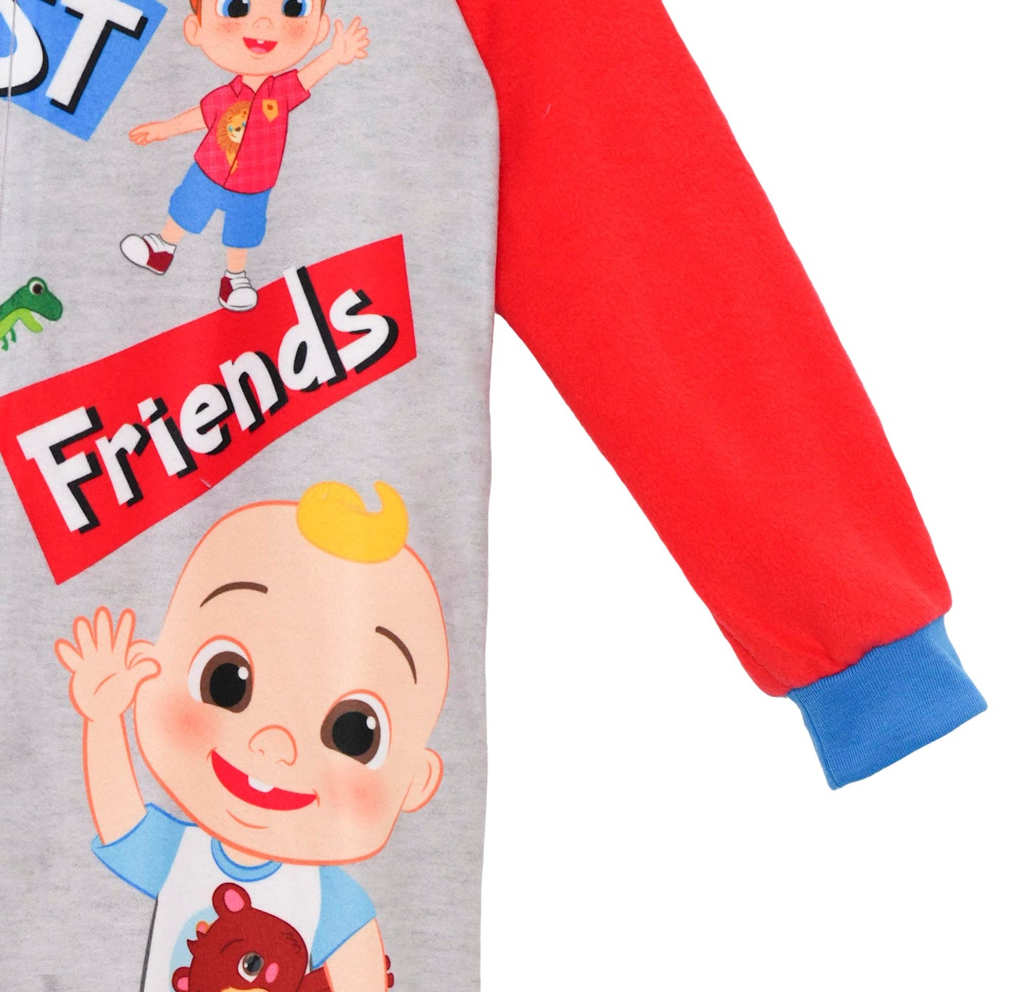 Cocomelon Toddler Infant Footed Blanket Sleeper Pajamas, Gray, Size 2T