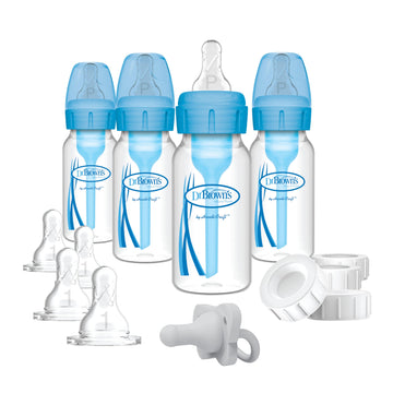 Dr. Brown'S Natural Flow Anti-Colic Options+ Narrow Breast To Bottle Pump & Store Feeding Set With Slow Flow Nipples, Baby Trave