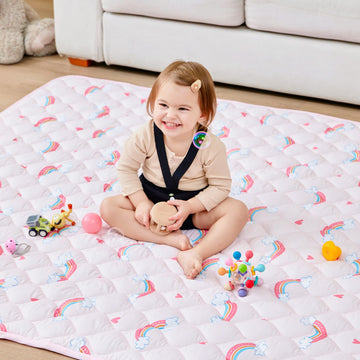 Lasoftan Baby Play Mat 50' X 50', Extra Thicker & Large Baby Mat For Floor, Soft Non-Slip Cushioned Play Mats For Babies, Todd
