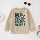 Ritatte Toddler Boy Valentine'S Day Sweatshirt Mr. Steal Your Heart Shirt Kids Valentines Crewneck Long Sleeve Pullover Tops(Gra