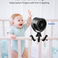 Koonie Portable Stroller Fan, Rechargeable Battery Operated, 5 Speeds With High-Speed Cooling, 17H Runtime, Digital Display, 360
