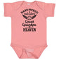 Inktastic Handpicked For Earth By My Great Grandpa In Heaven Baby Bodysuit 18 Months Mauve 37293