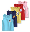 Minicult Unisex Baby Basics Cotton Regular Fit Baby Vests In Solid Colors (Multicolour)(Pack Of 5)(03 Mts)
