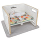 Little Partners 3-In-1 Wooden Learning Booster Seat For Toddlers - Converts To Step Stool For Kids - Seat Cushion, Silicone Mat,