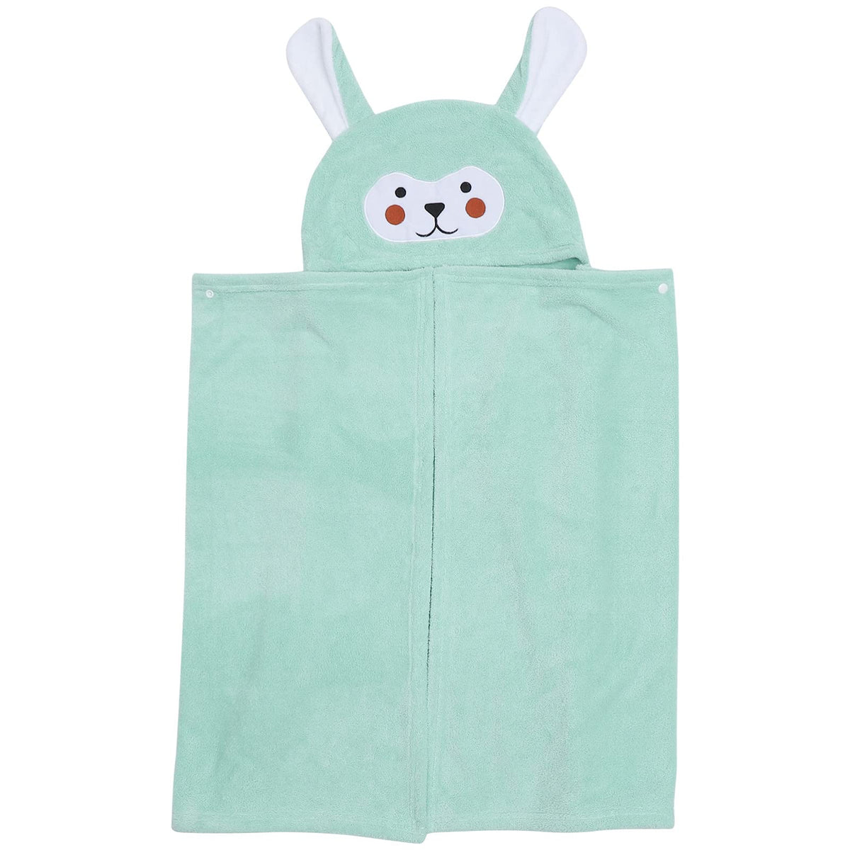 Toyvian Animal Hooded Baby Towel Cartoon Children Bath Towel Washcloth Blanket for Bath Pool Beach Swim Coverups Bathrobe Green