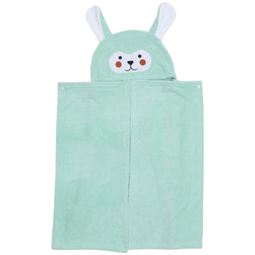 Toyvian Animal Hooded Baby Towel Cartoon Children Bath Towel Washcloth Blanket for Bath Pool Beach Swim Coverups Bathrobe Green