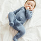 Vaenait Baby Toddler Boys Girls Solid Footie Pajama Cozy Modal Powderblue 3-6M