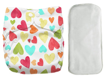 Jingle Kids Baby Pocket Style Button Reusable Adjustable Cloth Diaper With Bamboo Microfiber Insert Soaker Booster Pads WetFree