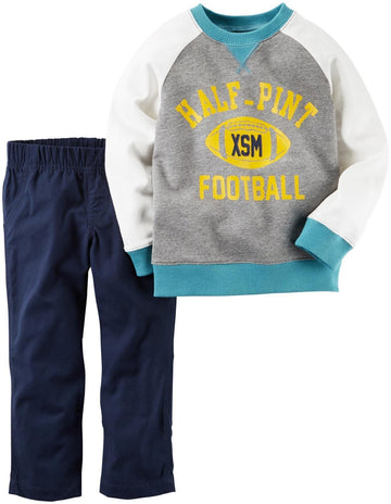 Carter'S Baby Boys 2 Pc Playwear Sets, Heather, 18 Months