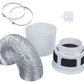 VIWINVELA 3 IN 1 Indoor Dryer Vent Kit Filter Bucket for Electric Dryer with 4-Inch by 5-Feet Proflex Duct (Silver)