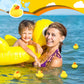 Lenwen 50 Pcs 2.2 Inch Waterproof No Hole Rubber Ducks Bath Toy with Sealed Plug Without Hole Bathtub Floating Bath Toy for Birt