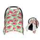 Muishi Watermelon and Green Stripes Baby Car Seat Canopy Nursing Cover for Newborn Car Seat Breastfeeding Covers Blanket Newborn
