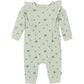 Gerber Baby Girls' Ruffle-Edge Romper, Green Pears, 24 Months