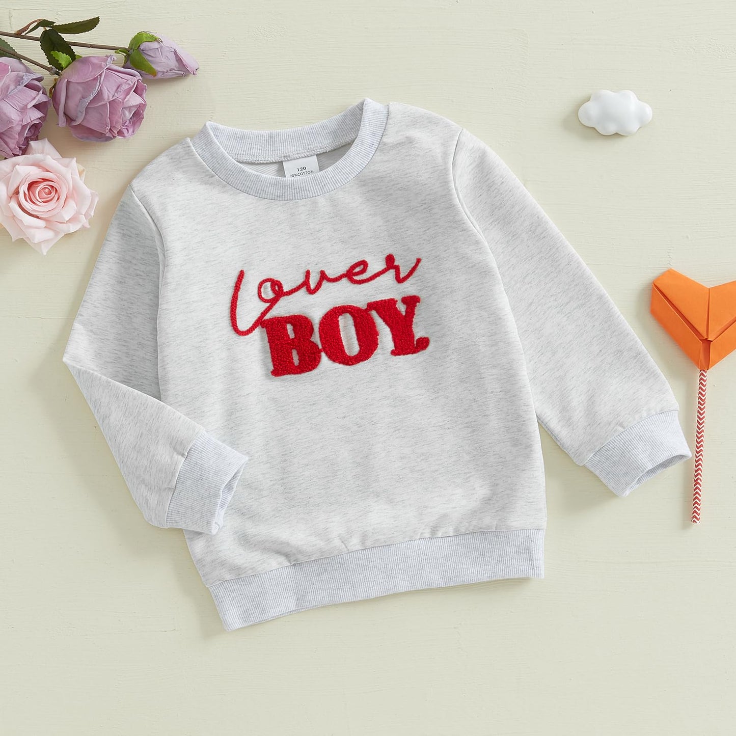 Karuedoo Toddler Baby Boy Girl Valentines Day Clothes Letter Print Crewneck Sweatshirt Long Sleeve Shirts Top Spring Outfit (A-G