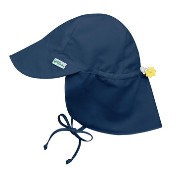 I Play. Baby Flap Sun Protection Swim Hat, Navy, 0-6 Months