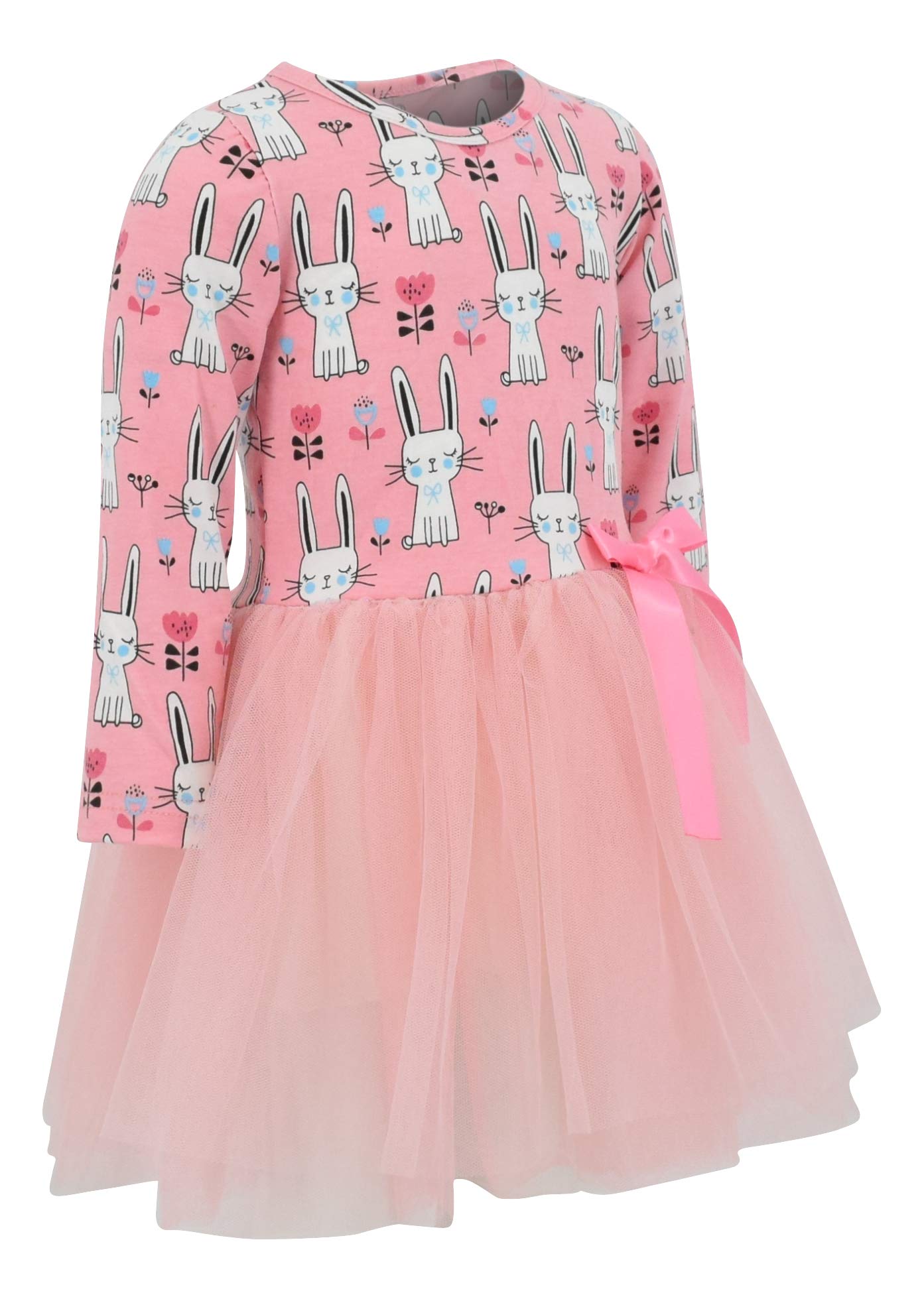 Girls Long Sleeve Tulle Tutu Dresses For Kid And Toddler Pink 8 Years