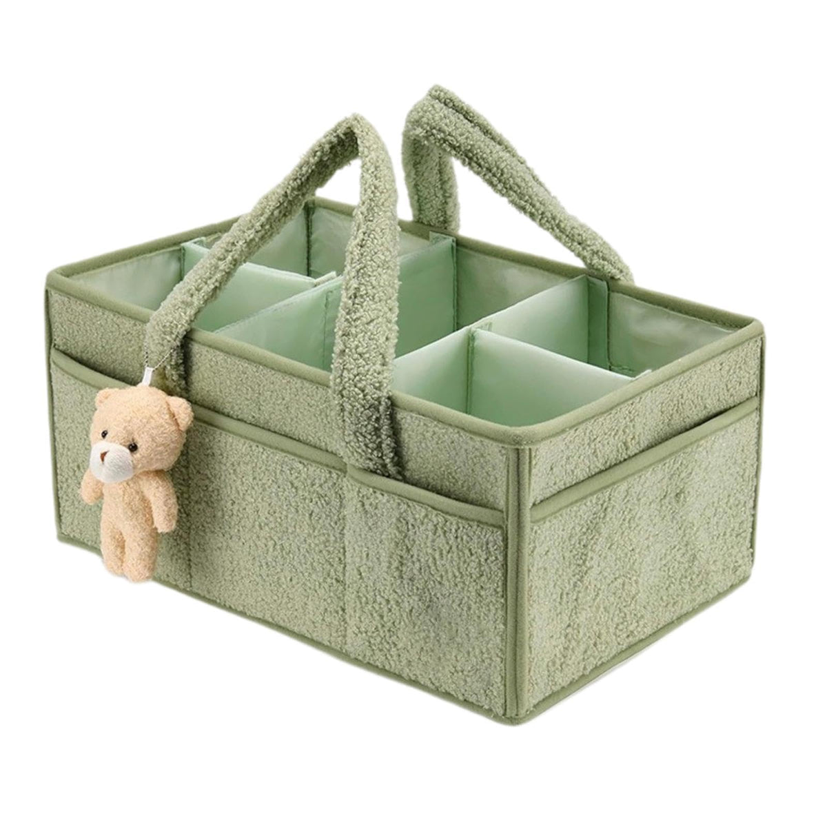 ILSMYSUTRA Plush Baby Diaper Bag Stylish Nursery Storage Bag Baby Shower Gift Organizer Green|Diapering|Diaper Bags