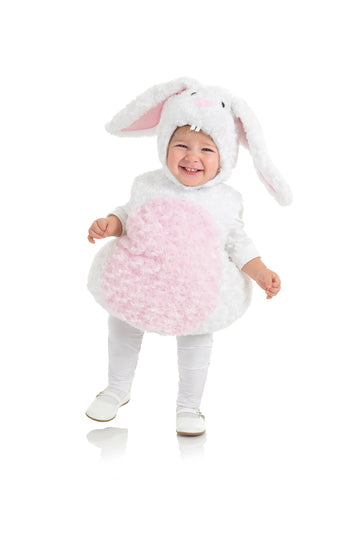 Underwraps Babys Rabbit Belly-Babies, White/Pink, Large