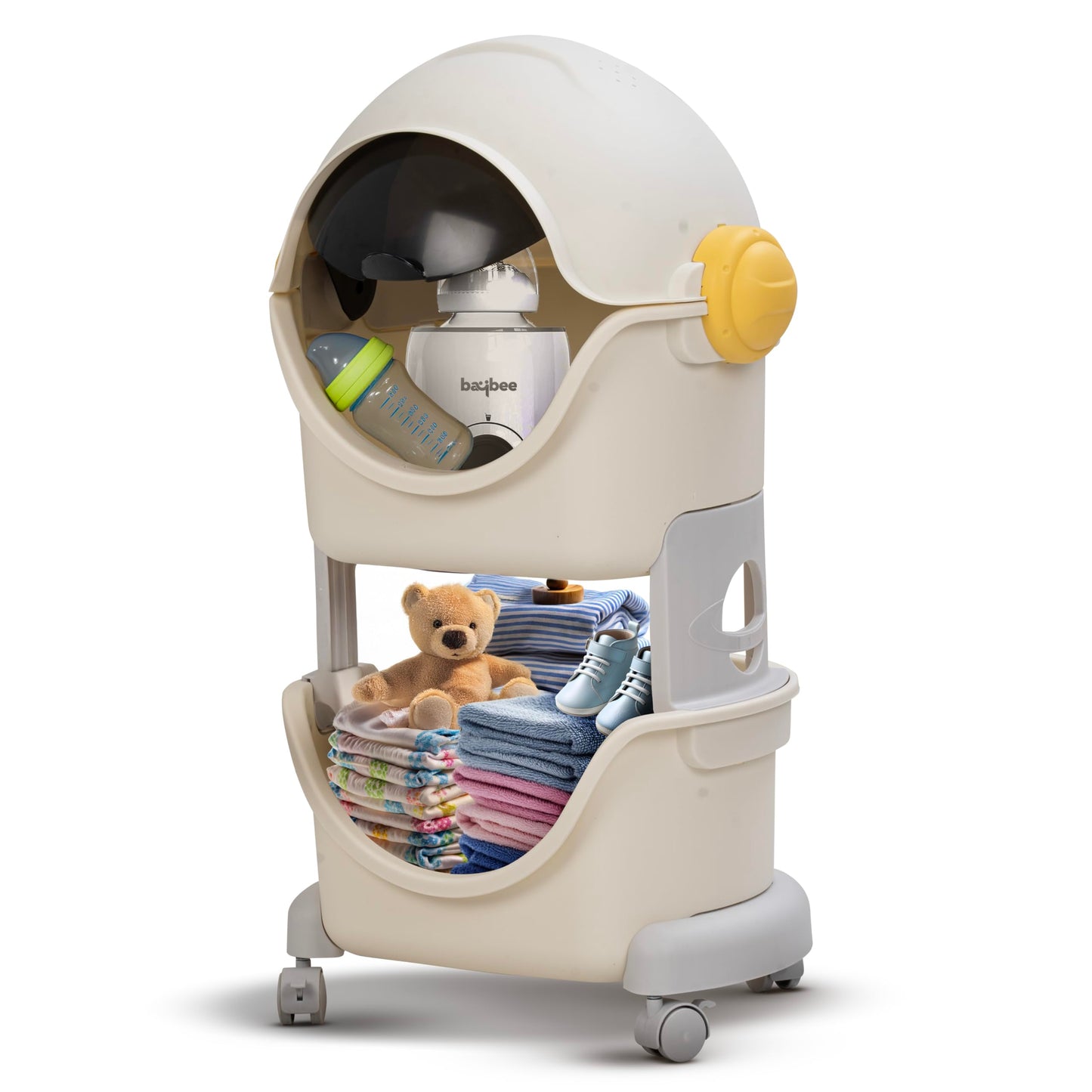 Baybee Astro Storage Organizer For Kids Toys Baby Wardrobe For Clothes, Korner Baby Bookshelf With Detachable 2 Level Storage Bo