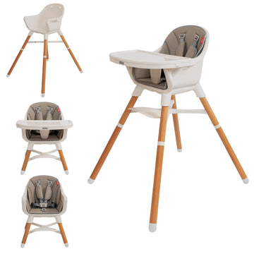Nuby 4-In-1 Baby High Chair Seat With Removable Tray - 6+ Months To 3 Years - Adjustable Toddler Chair For Eating - Holds Up To