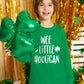 Little Boys Saint Patrick Day Clover Shirt Toddler Girls Green Wee Little Hooligan Long Sleeve Top 4 Years