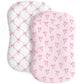 CroBlissful 2 Pack Pink Bow Baby Lounger Cover Stretchy and Soft Infant Lounger Cover Breathable and Soft Baby Nest Slipcover fo