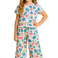 TotzTouch Girls Flamingo & Tropical Leaf Printed Pyjama Set | Cozy, Stylish Sleepwear for Kids Age 11 Years  12 Years White Fla