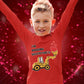 Tractor & Digger Toddler Boys Valentines Shirt Heart Dab Funny Valentine'S Day Kids Long Sleeve T-Shirt For Toddlers 4T Red