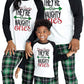 Iffei Matching Family Pajamas Sets Christmas Pj'S Letter Print Top And Plaid Bottom Sleepwear Jammies Men-Large