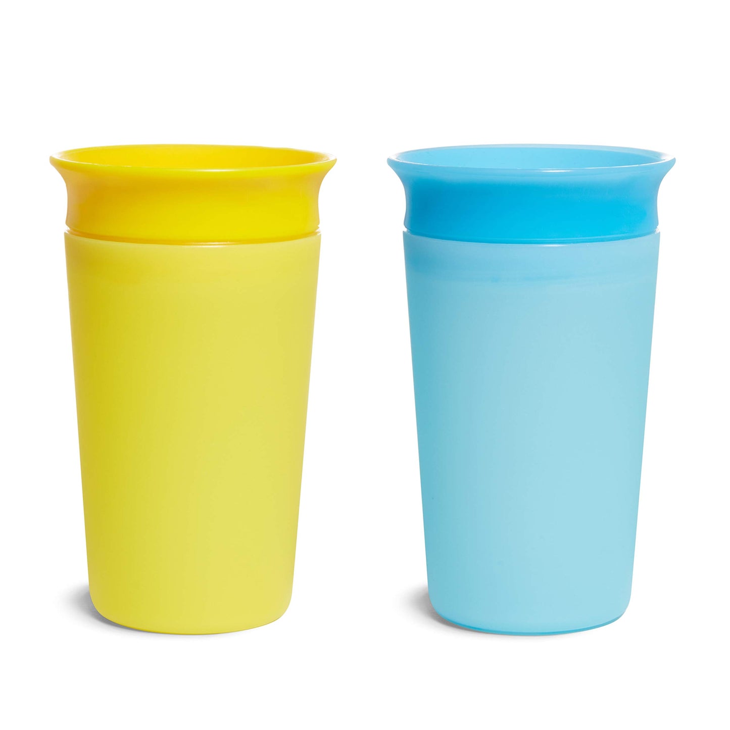 Munchkin Miracle 360 Sippy Cup For Toddlers, Color Changes With Cold Drinks, 9 Ounce, 2 Pack, Blue/Yellow