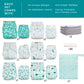Simple Being Reusable Cloth Diapers, Double Gusset, One Size Adjustable, Washable Soft Absorbent, Waterproof Cover, Eco-Friendly