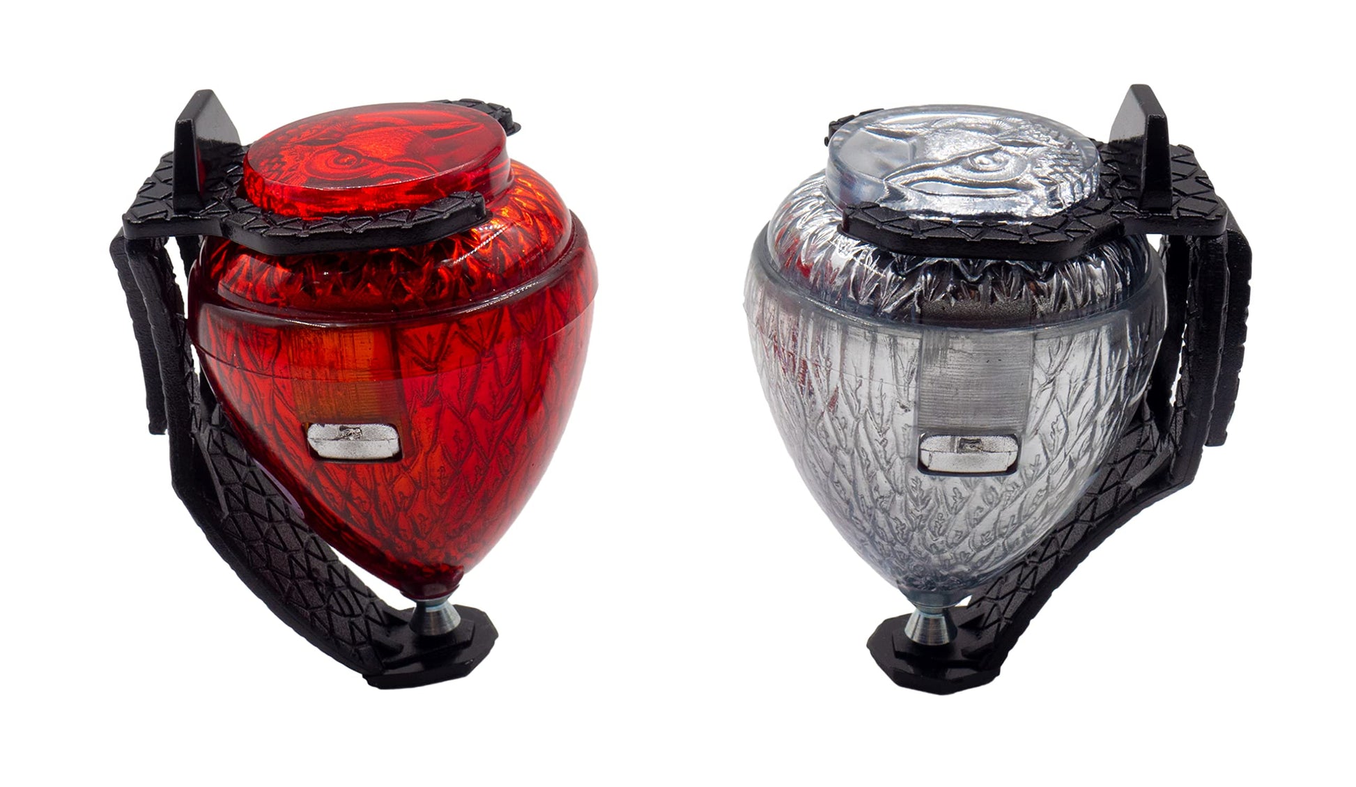 Spinning Top Trompo - 2 Pack Carved Spinning Tops - Sturdy Steel Point For Enhanced Stability - Ideal For Beginners And Intermed