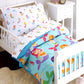Wildkin Toddler Bed in a Bag - 4-Piece Microfiber Bedding Set with Comforter, Pillowcase & Sheets - Mermaids