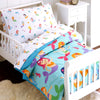 Wildkin Toddler Bed in a Bag - 4-Piece Microfiber Bedding Set with Comforter, Pillowcase & Sheets - Mermaids