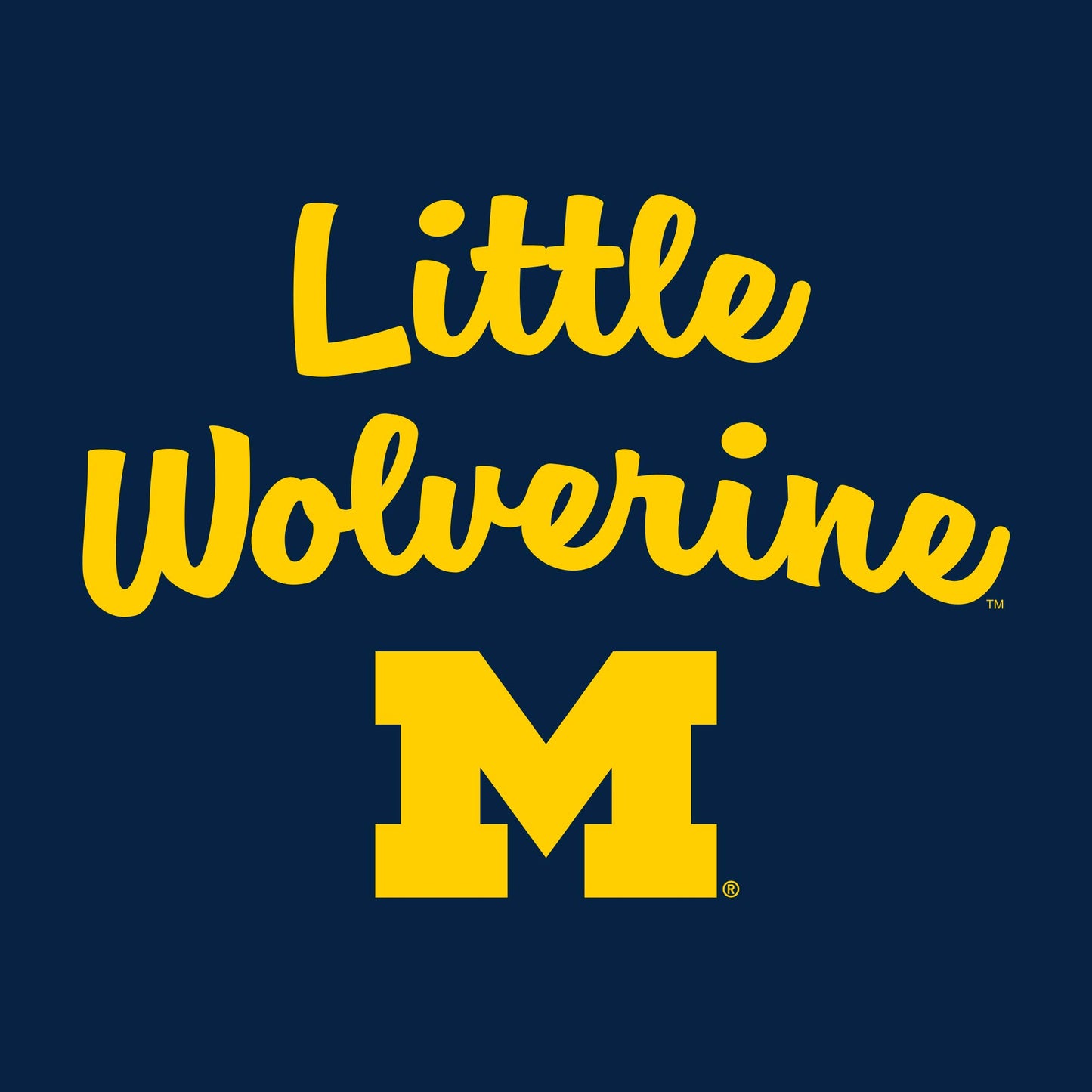 Ugp Campus Apparel Ts1224 - Michigan Wolverines Little Wolverine Toddler T Shirt - 3T - Navy